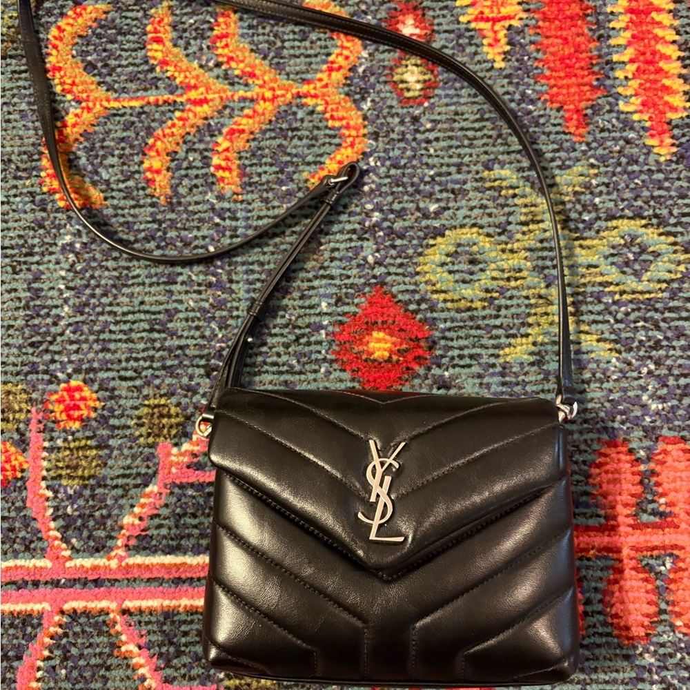 Yves Saint Laurent Black Leather Crossbody Bag